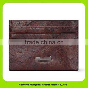 16469 Double side embossed genuine leather card holder
