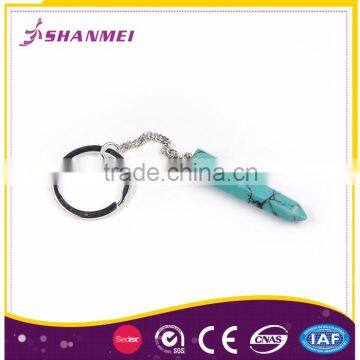 Custom Logo Gemstone Alloy Keychain Ring Factory