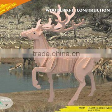 Plum-Blossom Deer - Wooden 3D Puzzles - 36 Pieces