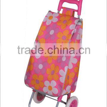 Portable folding shopping cart