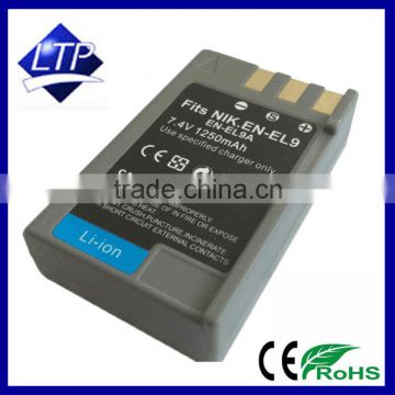 LTP Factory Best supplier ENEL9 EN-EL9 li-ion battery for Nikon D40 D60 D3000 D5000 SLR batteries