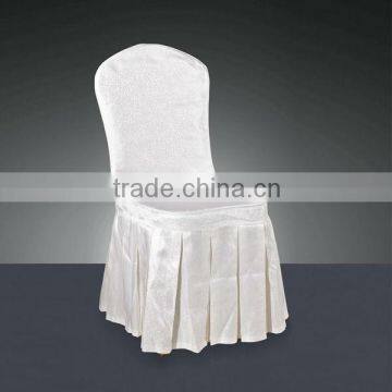 used white jacquard wedding chair cover