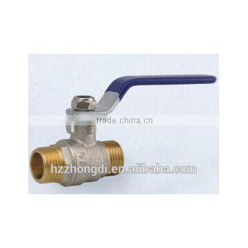 1/4"-4" High Quality male/male wtih iron flat steel handle brass ball valve