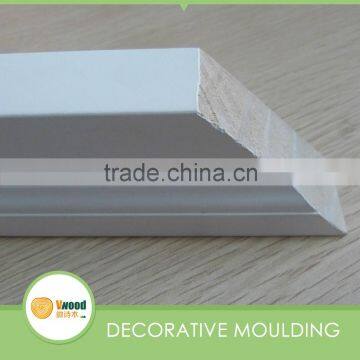 Decorative white primed radiate pine door moulding