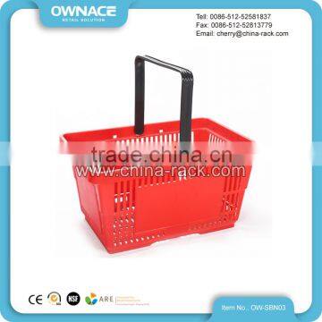 Single Handle Small Plastic Shopping Basket For Supermarket