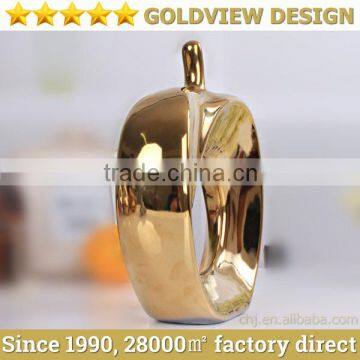 Gold golden Electroplate stainless steel china import items decor for home