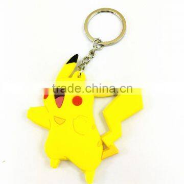 Wholesale Rubber 2d Single Side Key ring Cartoon PVC Key chain