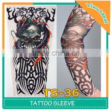 Punk Arm Compression Fabric Skull Tattoo Sleeve