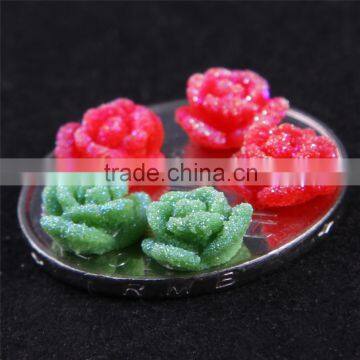 8mm Candy Color Resin Rose Flower Beads For Jewelry & Phone Case & Nail Art -zhiya Factory photo-5