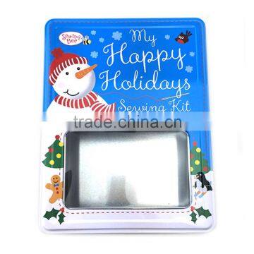 custom tinplate material box metal window cosmetic boxes