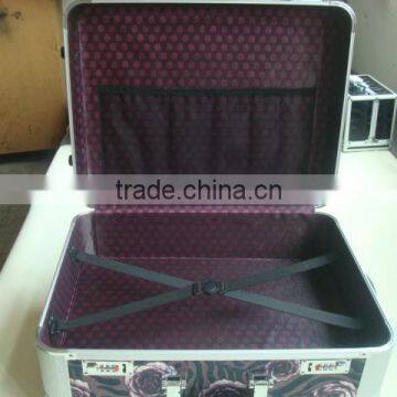 PVC Vintage Luggage Case,polyester Make up Case Trolley Makeup Bags Cases,aluminum Luggage Case photo-2