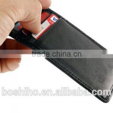 Boshiho Latest Design Genuine Leather Zipper Slim Id Business Card Holder photo-2