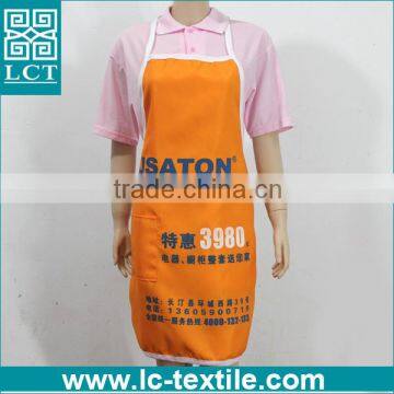 advertising simple orange apron with one pocket