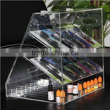 custom acrylic e-liquid glass bottles display stand with logo