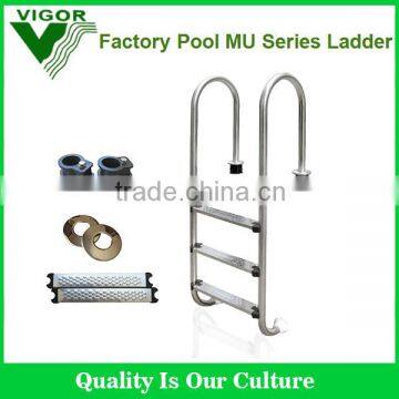 Strong and Duty heavy swimming pool step ladder with stainless steel steps