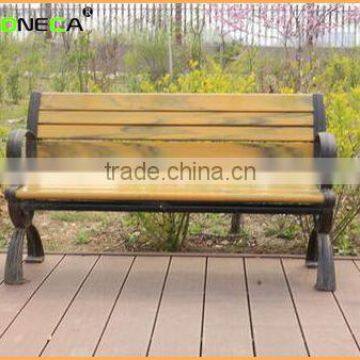 Anti-fading double patio bench wpc outdoor furniture popular garden chair