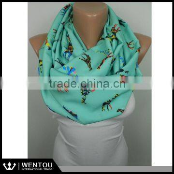 Mint Scarf Valentines Day Mothers Day Giraffe Scarf Animal Infinity Scarf