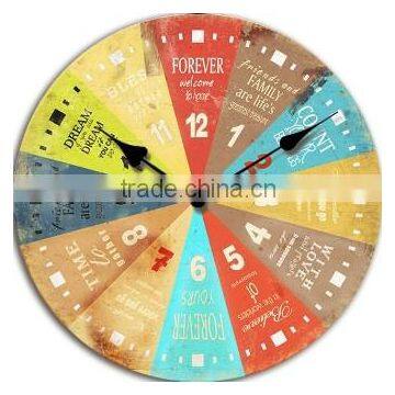 Custom Design MDF Wood Clocks, Decorative Wooden Wall Clock Big Size Wholesale photo-2