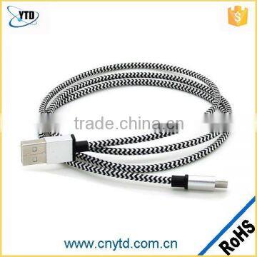 Micro USB Flat Cable Cotton Braid Nylon Braided USB Cable Braided Flat USB Cable photo-5