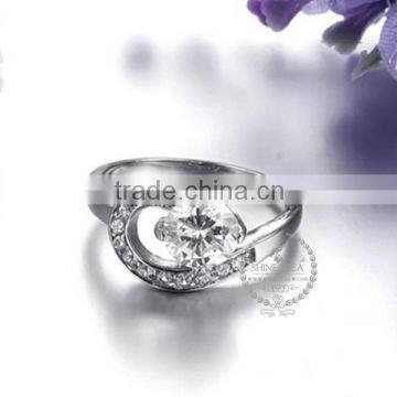 2MM Stainless Steel Round Zircon Ring Fashion Women Ring Wedding Jewelry 6260480