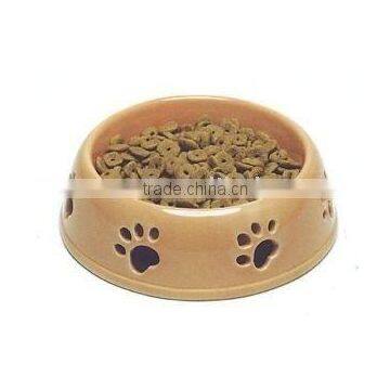 factory directly make at ceramic glazed pet bowl with paws