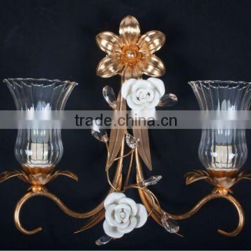 European golden royal wrought iron paint cheap wall light