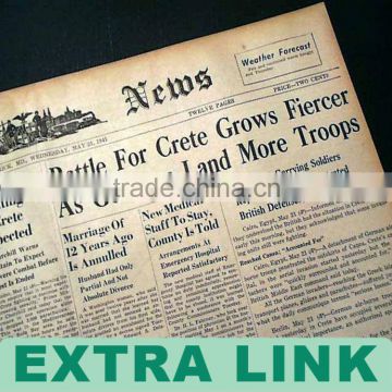 Elegant Kraft Paper Newspaper Printing