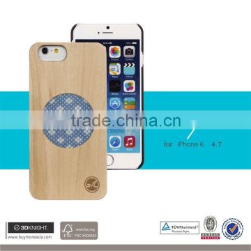 Wholesale White Wooden Phone Case Maple Wood for iPhone 6 Bumper, Ultra Slim Phone Protector for iPhone 6 Plus