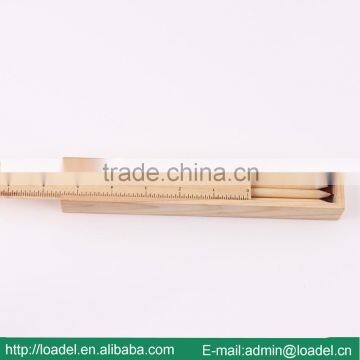 6pcs 7" Natural Ruler Wooden Pencil Case photo-3