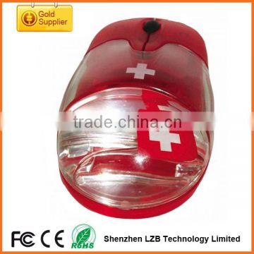 Rechargeable hottest selling 2.4g Liquid mouse wireless aqua mouse with customized floater and logo