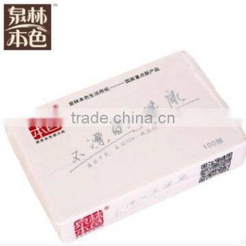 2ply 100% Virgin Wheat Straw Pulp Soft Pack Facial Tissue Paper photo-3