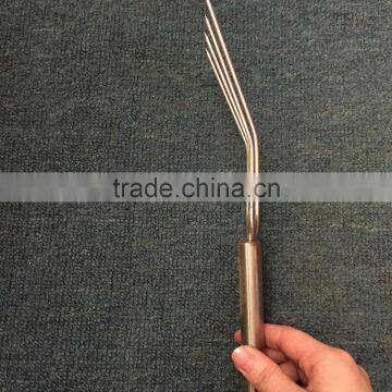 BBQ Roast Barbecue Needles Skewers Metal Handle Stainless Steel Fork photo-4