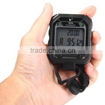 PC70 2 Rows 30 Memories LCD Electronic Stopwatch With Calendar Alarm Function photo-6