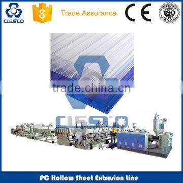 CE STANDARD HIGH CAPACITY GOOD PERFORMANCE POLYCARBONATE HOLLOW PROFILE MAKING MACHINE photo-4