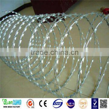 Sanxing Galvanized Razor Barbed Wire/BTO-22 Razor Barbed Wire factory