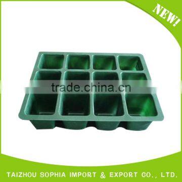 12 cells trays set with cover and pallet,12 cells plug seed tray