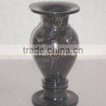 NATURAL BLACK ZEBRA MARBLE FLOWER VASES photo-3