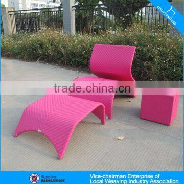 outdoor poolside polyester rattan lounge furnitrue (2051LC)