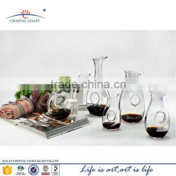 wholesale Luxury design white red wine glass decanter clear glass carafe decanter