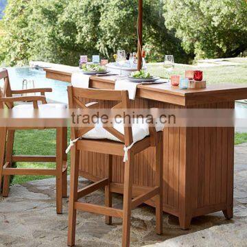 Home kitchen outdoor storage modern wood bar counter cabinet with bar stools