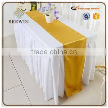 Elegant Soft Quilt Satin Table Runner for Wedding and Home Use Decoration photo-3