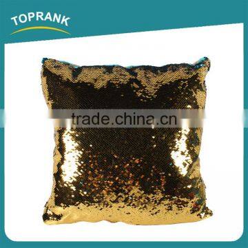 Toprank Newest Creative Two Tone Glitter Decorative Sequin Throw Pillow Mermaid Reversible Sequin Cushion photo-5