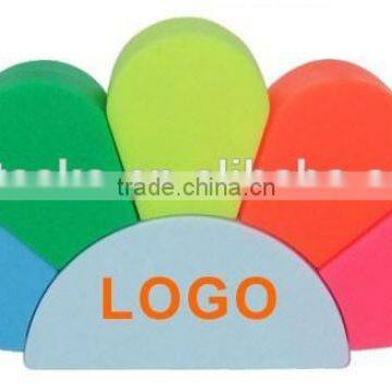 5 Colors flower shaped custom logo plastic highlighter fluorescent pen