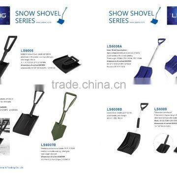 14" Plastic Snow Shovel With Long Metal Handle photo-2