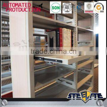 School Library Metal Book Shelves/ Metal Bookcase /Steel-Wood Combination Book Rack photo-6