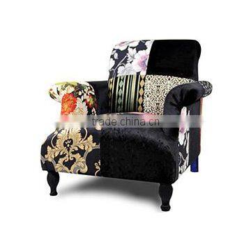 Classic Elegant Spanish Style Sharp Contrast Patchwork Three Sear Sofa BF11-0624a-02 photo-3