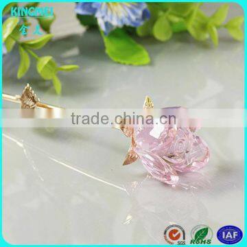 Handmade Crystal Craft Pink Rose Crystal Flower in artifical designs