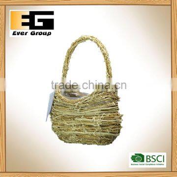 Rattan Hand Basket Shape Flower Pots For Garden Planer