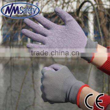 NMSAFETY polyester liner coated latex gloves