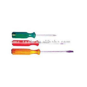 Transparent screwdriver with plastic handle(screwdriver,transparent screwdriver,hand tool)